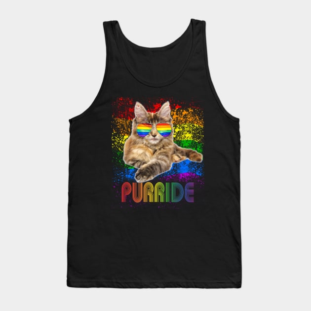 Pride Cat LGBT Gay Lesbian Tank Top by BeesTeez